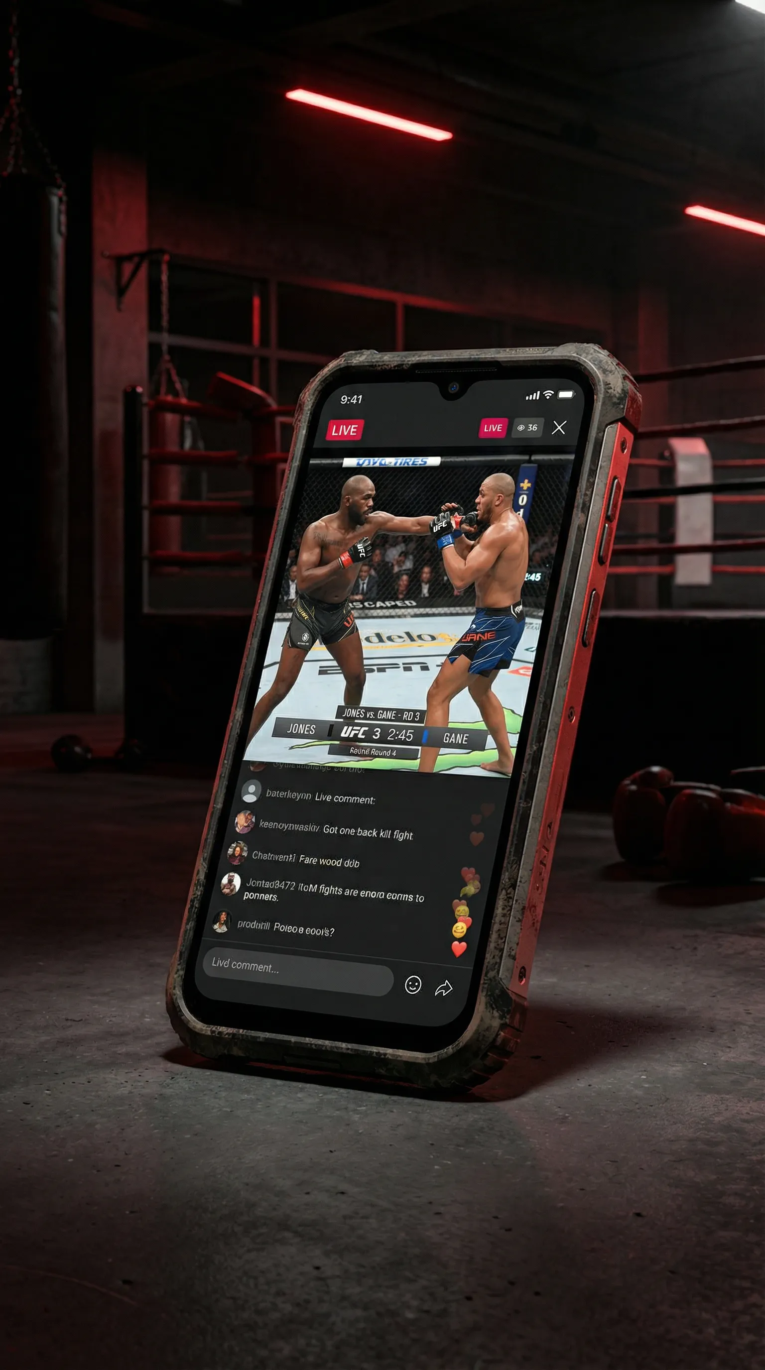 seqingjiazhengfuwu 移动端APP格斗直播界面